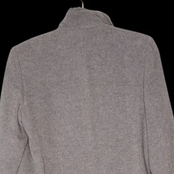 GREY VIA SPIGA WOOL CASHMERE BLEND COAT WITH LUXURIOUS RABBIT FUR TRIM. - Picture 2 of 6